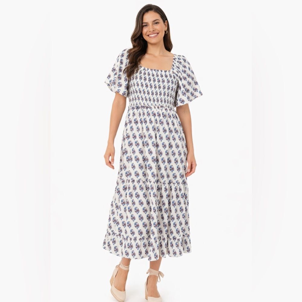Grace Holiday Floral Cottagecore  Maxi Dress NWOT
